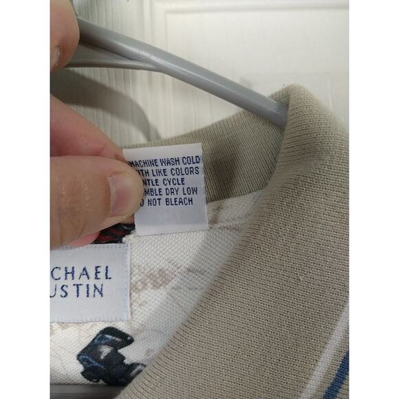 Michael Austin Men XL Polo Pullover Short Sleeve Classic Cars Polo Shirt - Picture 5 of 8